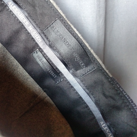 ALEXANDER MCQUEEN Men's Gray Wool Pants/Flat Front - Picture 8 of 8